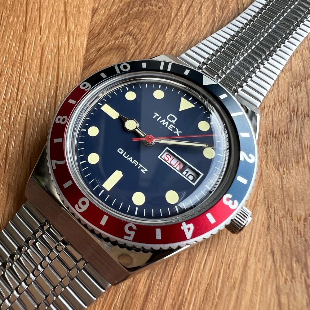 Q Timex Reissue 38mm Stainless Steel Bracelet Watch